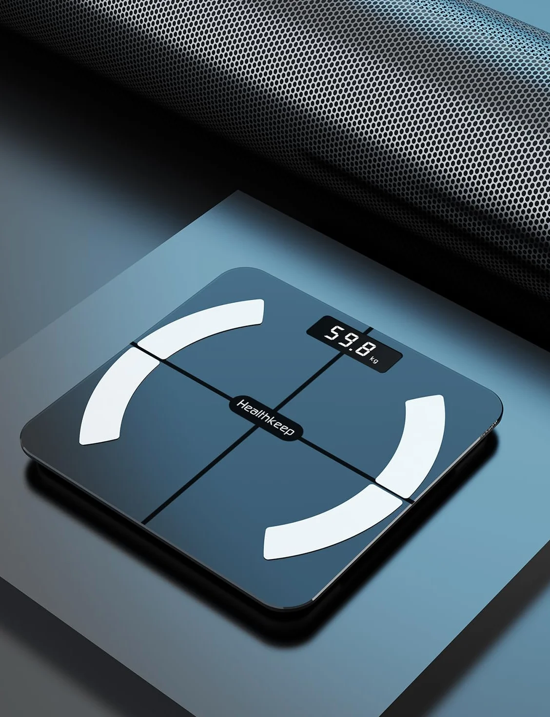 Bilancia Intelligente Impedenziometrica Bluetooth con App, Smart per Grasso Corporeo, BMI, Peso, Massa Muscolare, Acqua Corporea, Proteine, Metabolismo Basale (BMR) - Nero