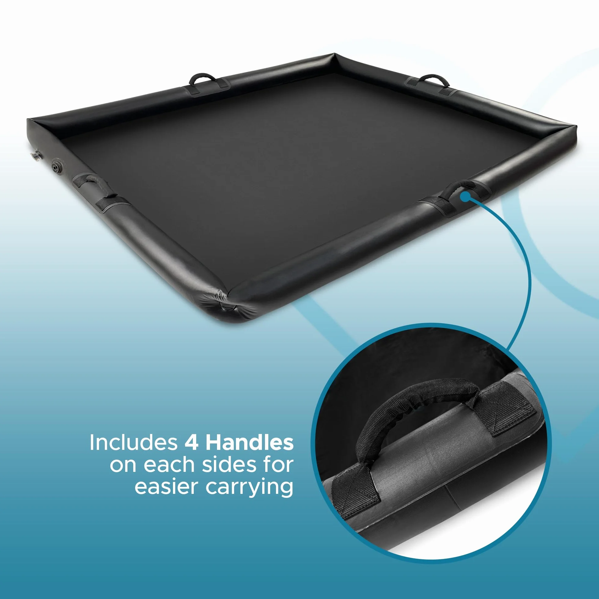 Lenzuolo gonfiabile per massaggi impermeabile autogonfiante in PVC 200x150x15 cm