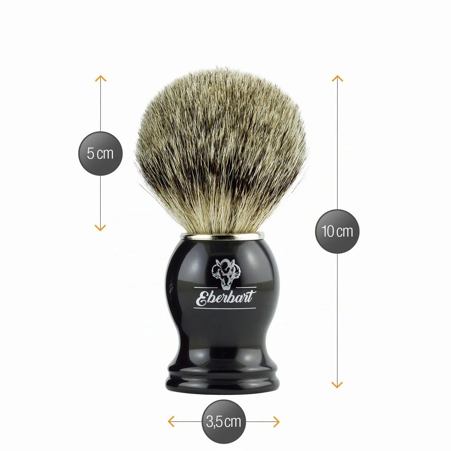 Pennello barba in tasso (incl. EBook Gratuito) – Pennello da Barba Professionale di alta qualità in pelo di vero tasso con confezione regalo - per una rasatura delicata e profonda