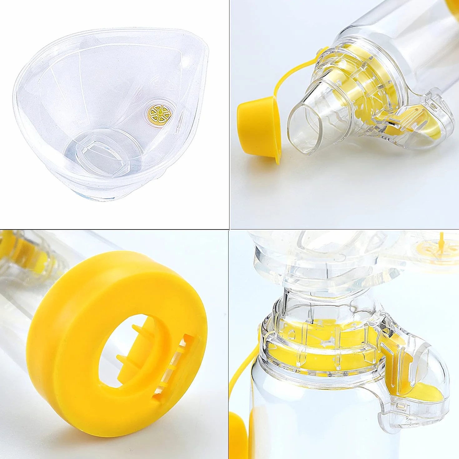 Chamber Plus Flow-Vu Antistatico Maschera per Adulti Large Yellow