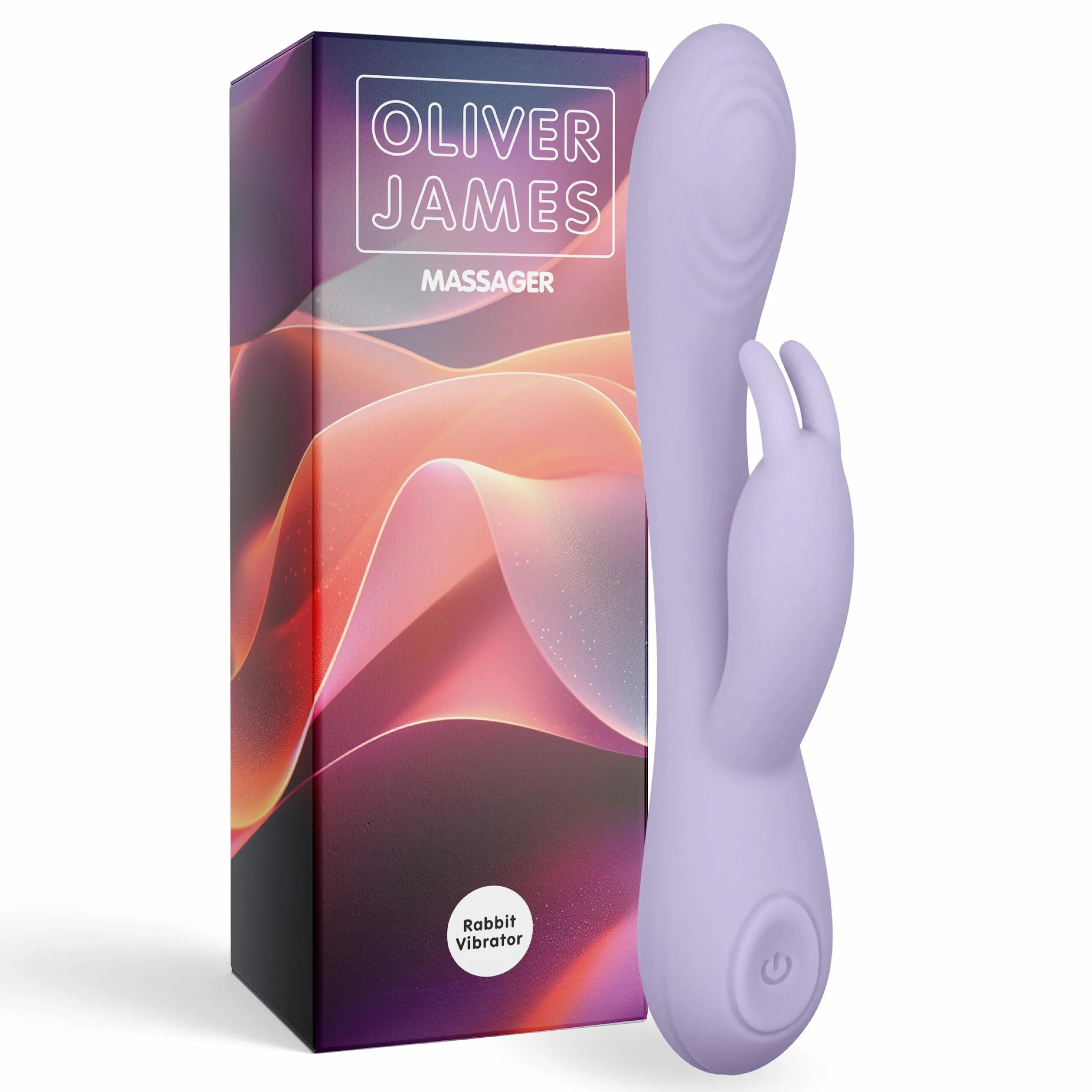 Vibratore Coniglio di Oliver James – 10 Modalità di Vibrazione, Silicone Potente e a Basso Rumore, Resistente all’Acqua, Punto G & Clitoride, Giocattolo Intimo per Donna, Vibratori (lilla pastello)
