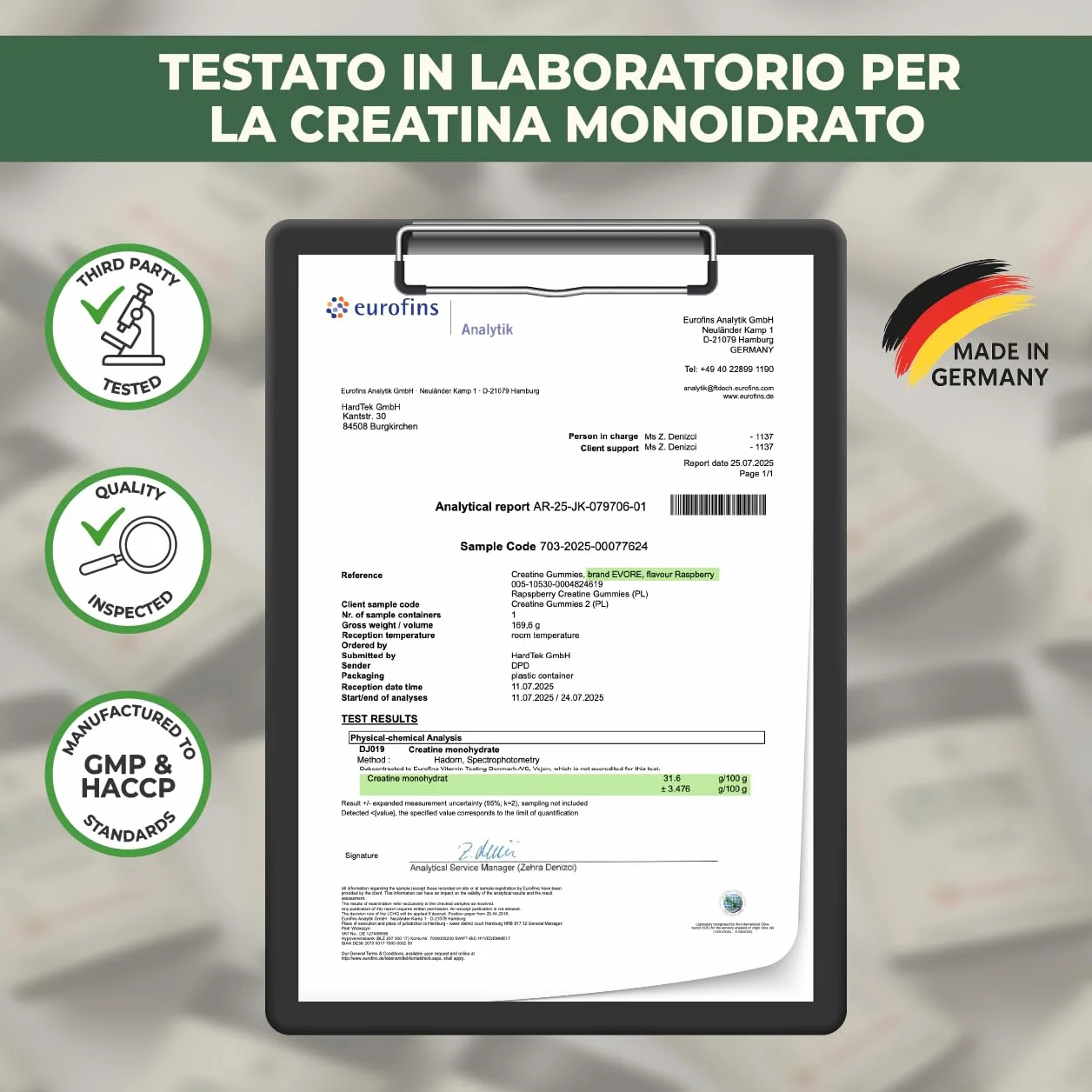 Creatina Gommose – 3000 mg di creatina per porzione – 99 gommose – Testate in laboratorio, prodotte in Germania – con vitamine B3, B6 e B12 – Alternativa a capsule e polvere – Gusto limone