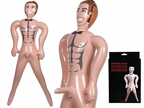 KOSxBO® Signor FiDiFi Bambola di gomma con piccolo pene ca. 155 cm JGA Sexy Man Erotica Bambola dell'amore con membro, capelli, muscoli