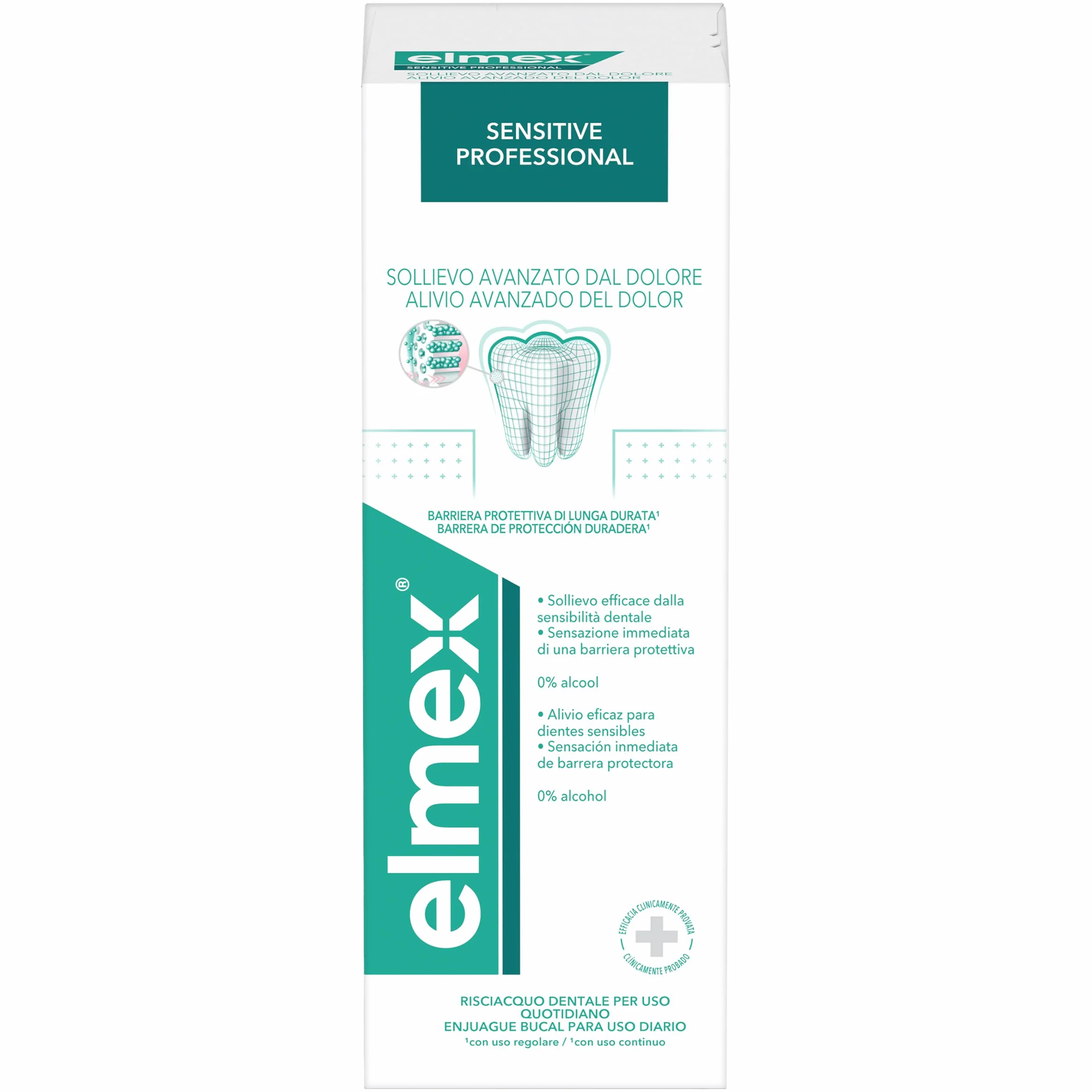 elmex Collutorio Sensitive Professional 400 ml con fluoro 0% Alcohol