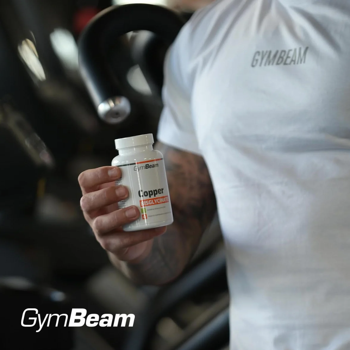 GymBeam Integratore di Rame - Bisglicinato di Rame ad alta assorbibilità, 1mg per Porzione, Sostiene Sistema Immunitario e Nervoso 120 Capsule