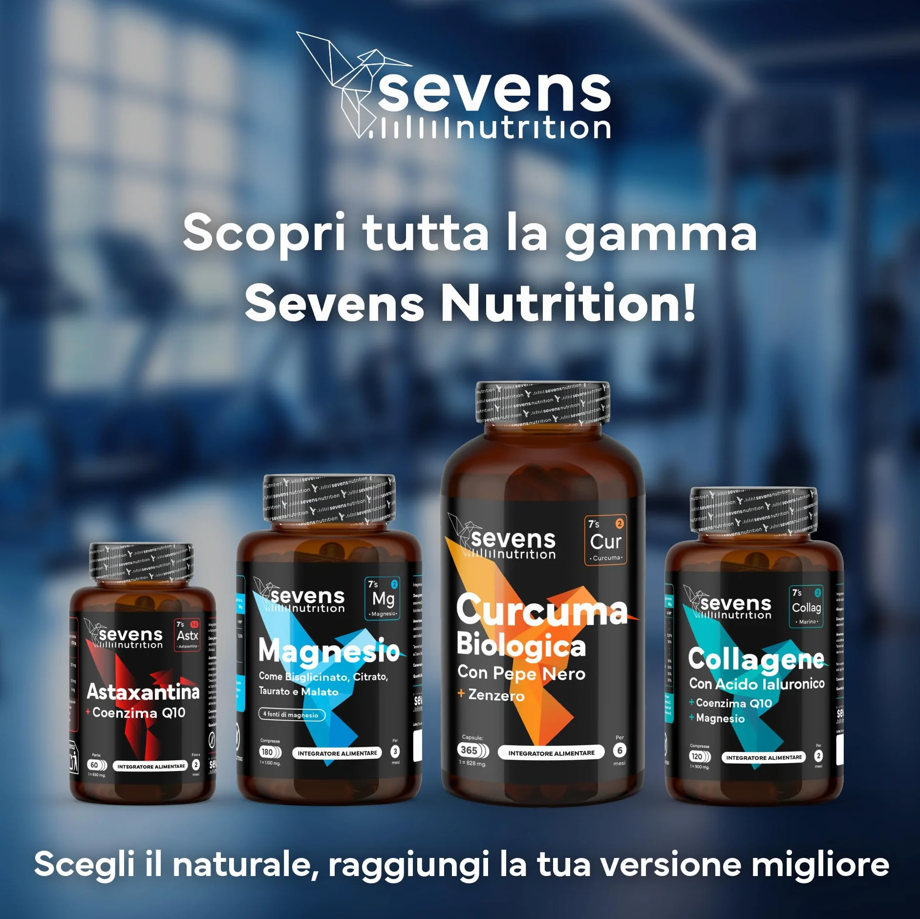Glucosamina, Condroitina e MSM – Integratore per Articolazioni, Cartilagine e Ossa – Formula con Boswellia, Vitamine C e D3 – 180 Capsule ad Alta Densità – Sevens Nutrition