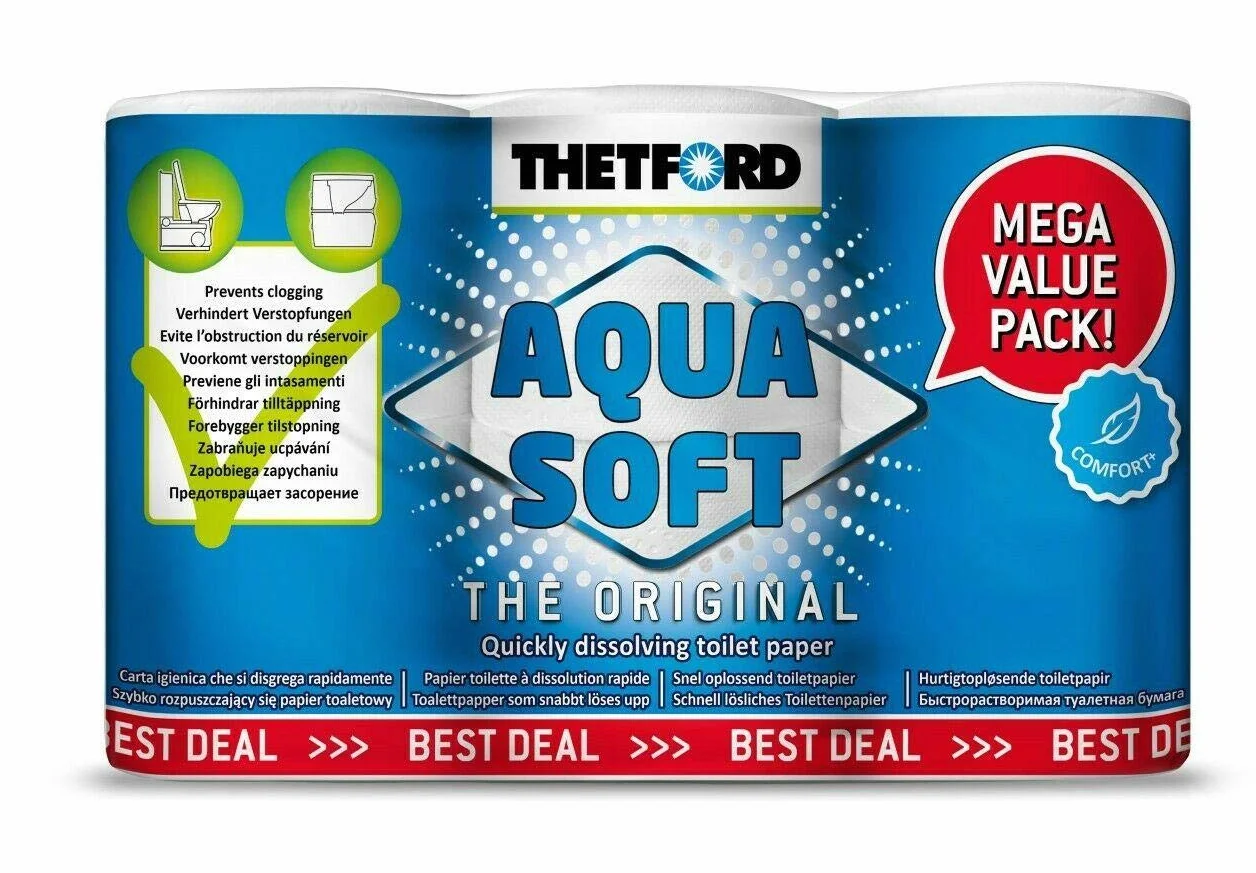 Thetford 202241 Aqua Soft Carta Igienica, 6 Rotoli