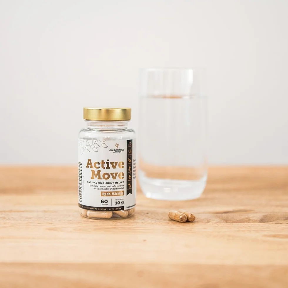 Golden Tree Active Move Integratore Articolazioni Boswellia Acido Ialuronico Collagene UC-II Vitamina C 60 Capsule