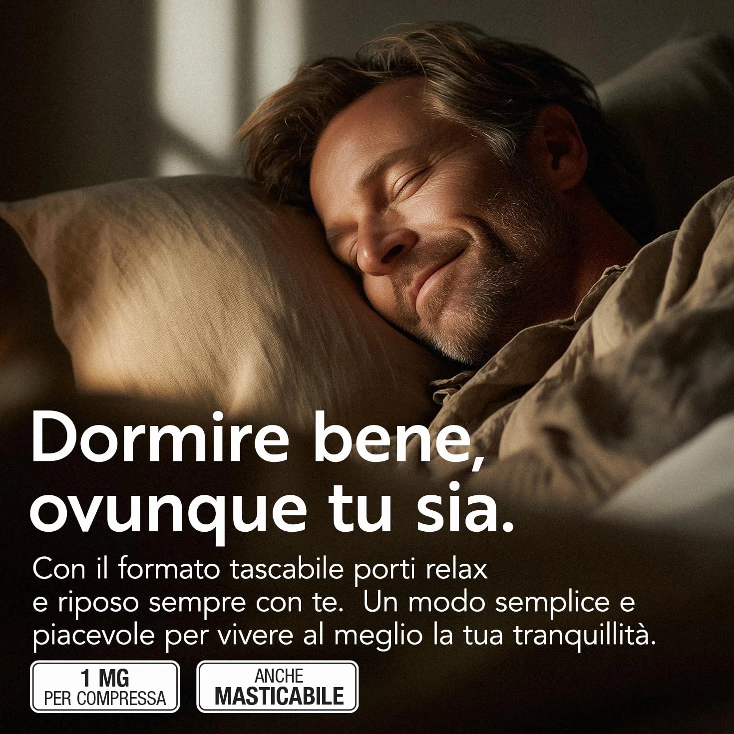 PiùLife Melatonina 1 mg per compressa - Caramelle senza zucchero per dormire, Allevia Jet Lag, Sonnifero Naturale