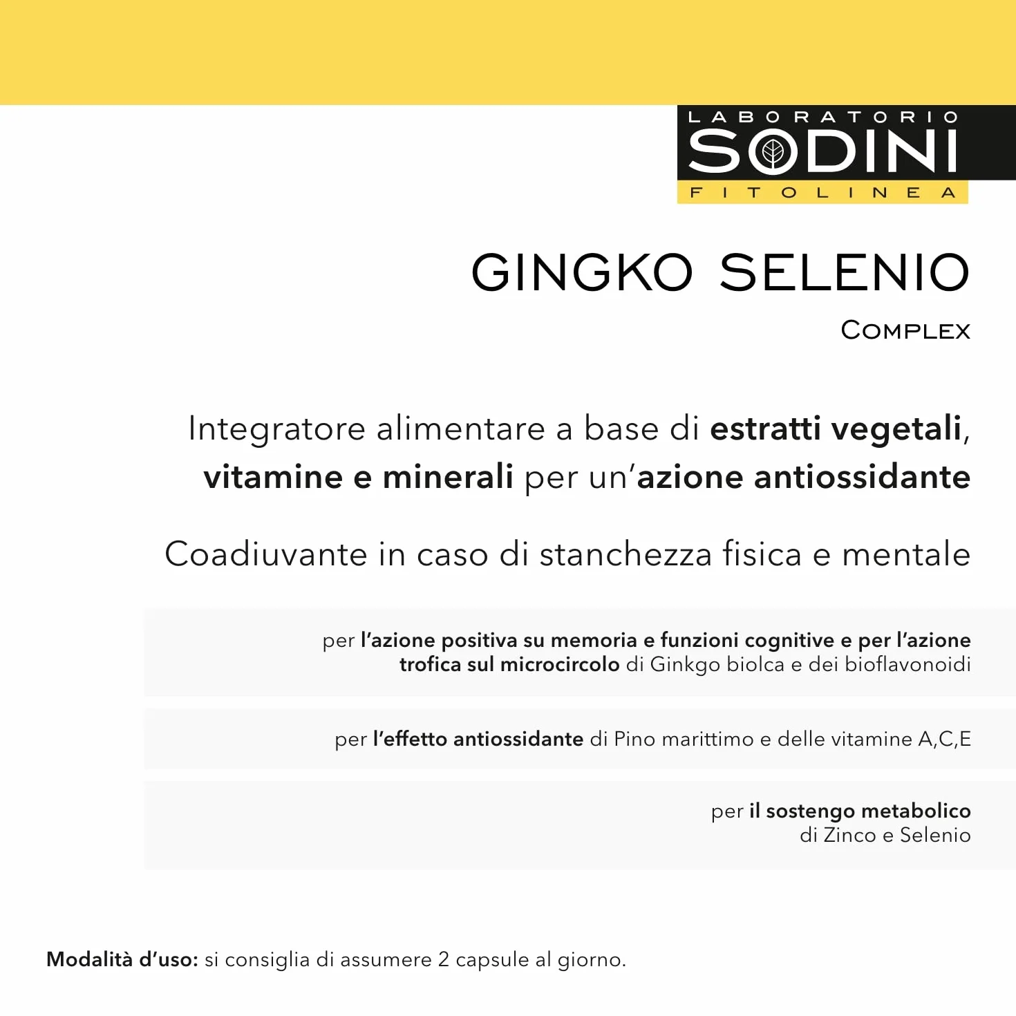 Gingko Selenio Complex Vegetali Naturali, Confezione da 70 Capsule