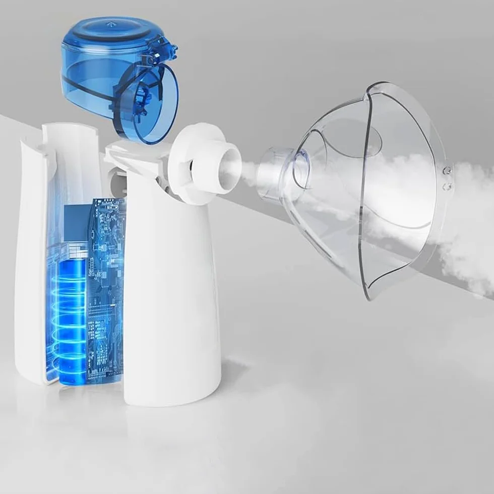 Aerosol Nebulizzatore Portatile a Ultrasuoni Silenzioso Ricaricabile USB-C