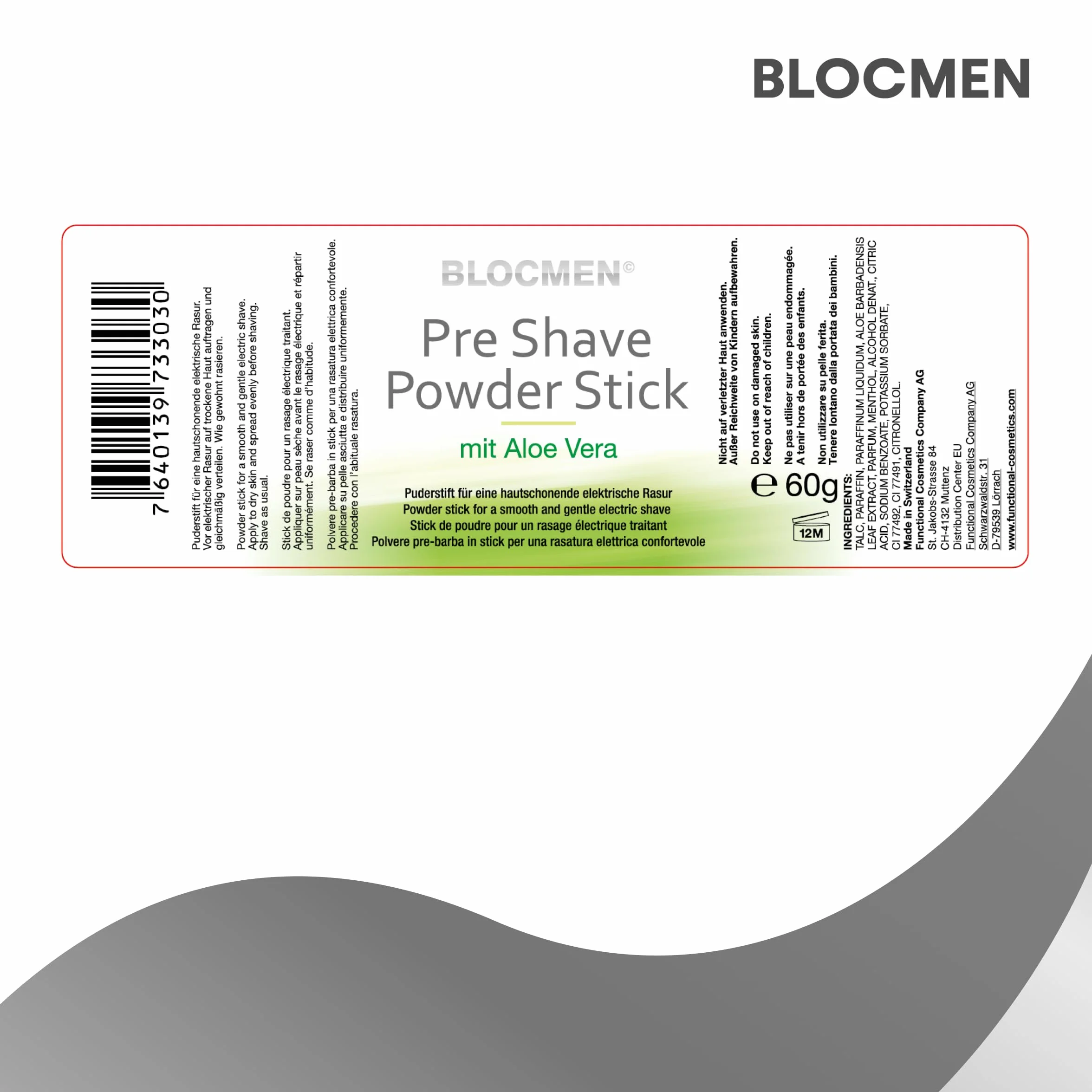 Pre Shave Powder Stick