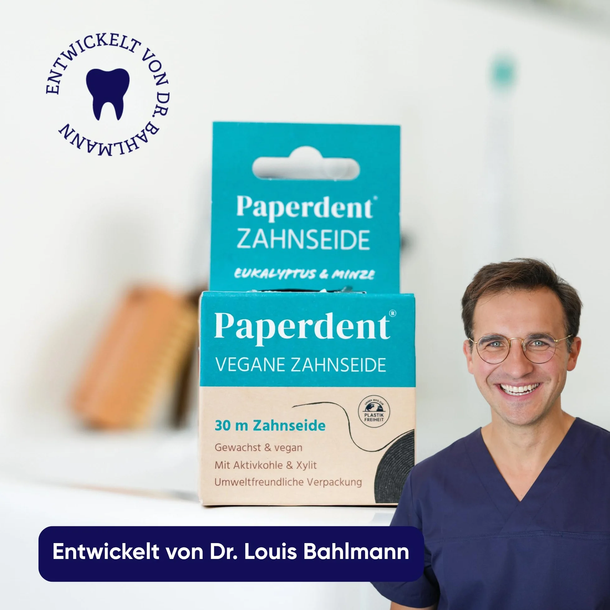 Filo interdentale – eucalipto menta, set da 6 pezzi