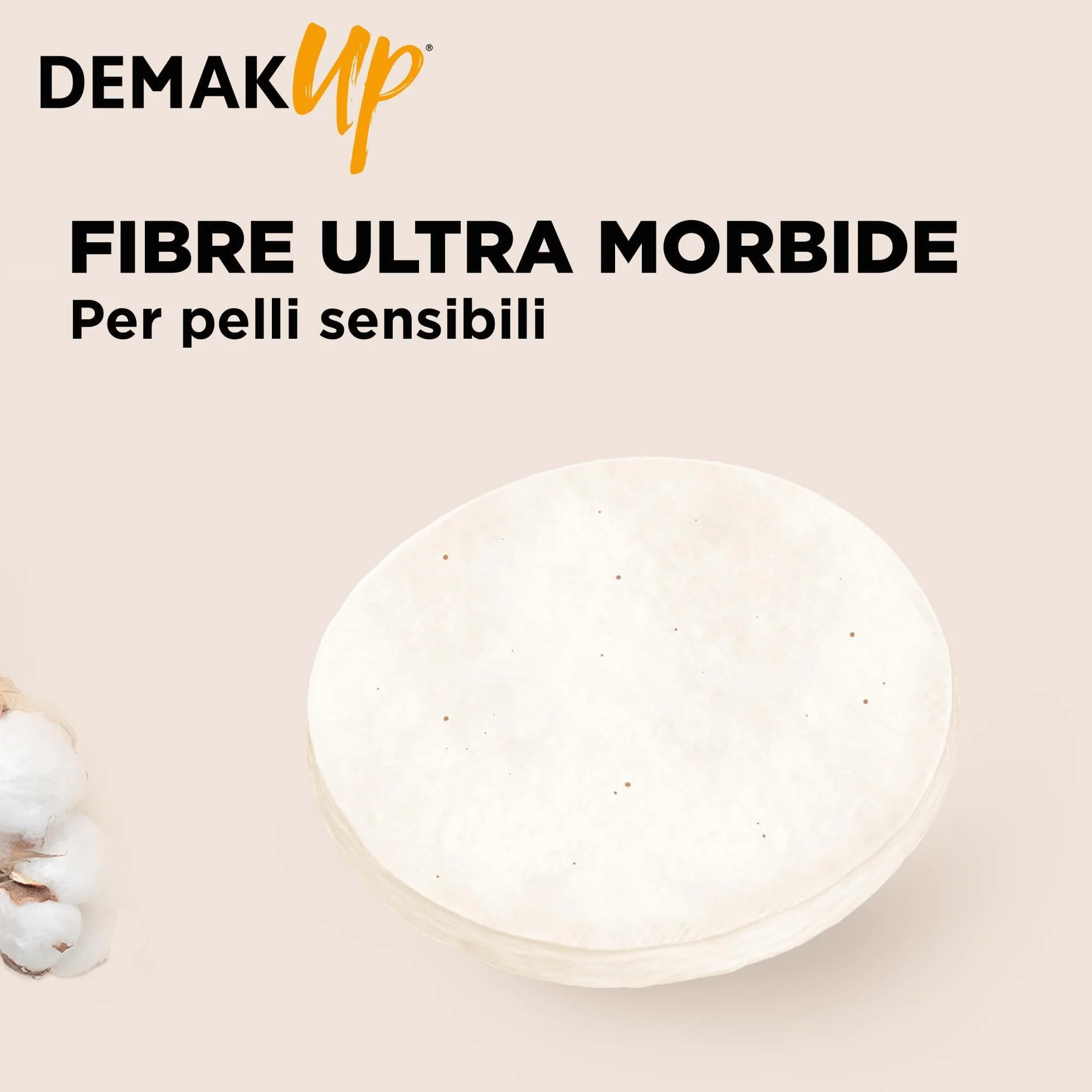 Demak'up Sensitive dischetti struccanti in cotone Maxi Formato 256 sztuk