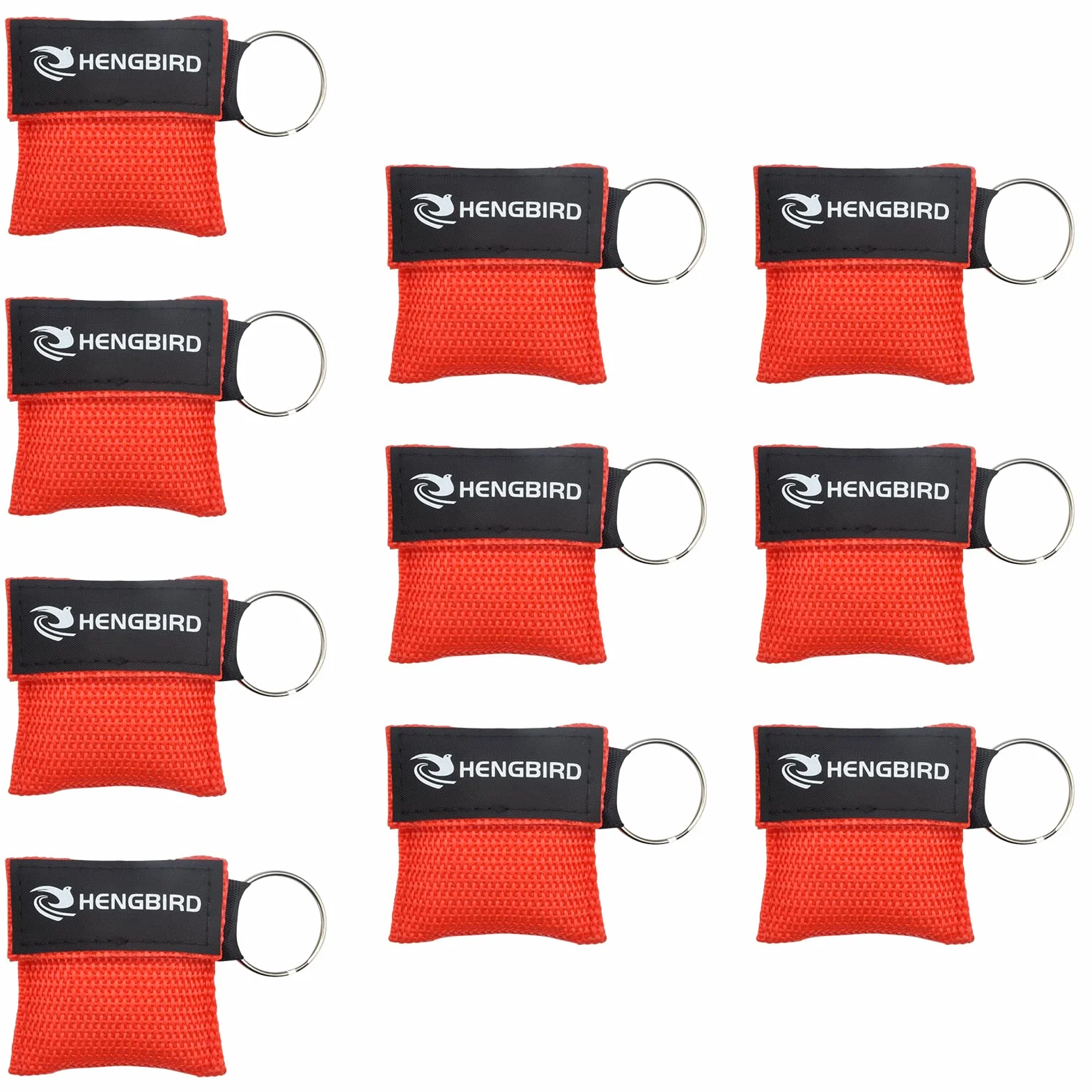 HENGBIRD CPR Mask Keychain Ring, 10 Pezzi Zestaw Ratowniczy z Zaworem Jednokierunkowym do Pierwszej Pomocy