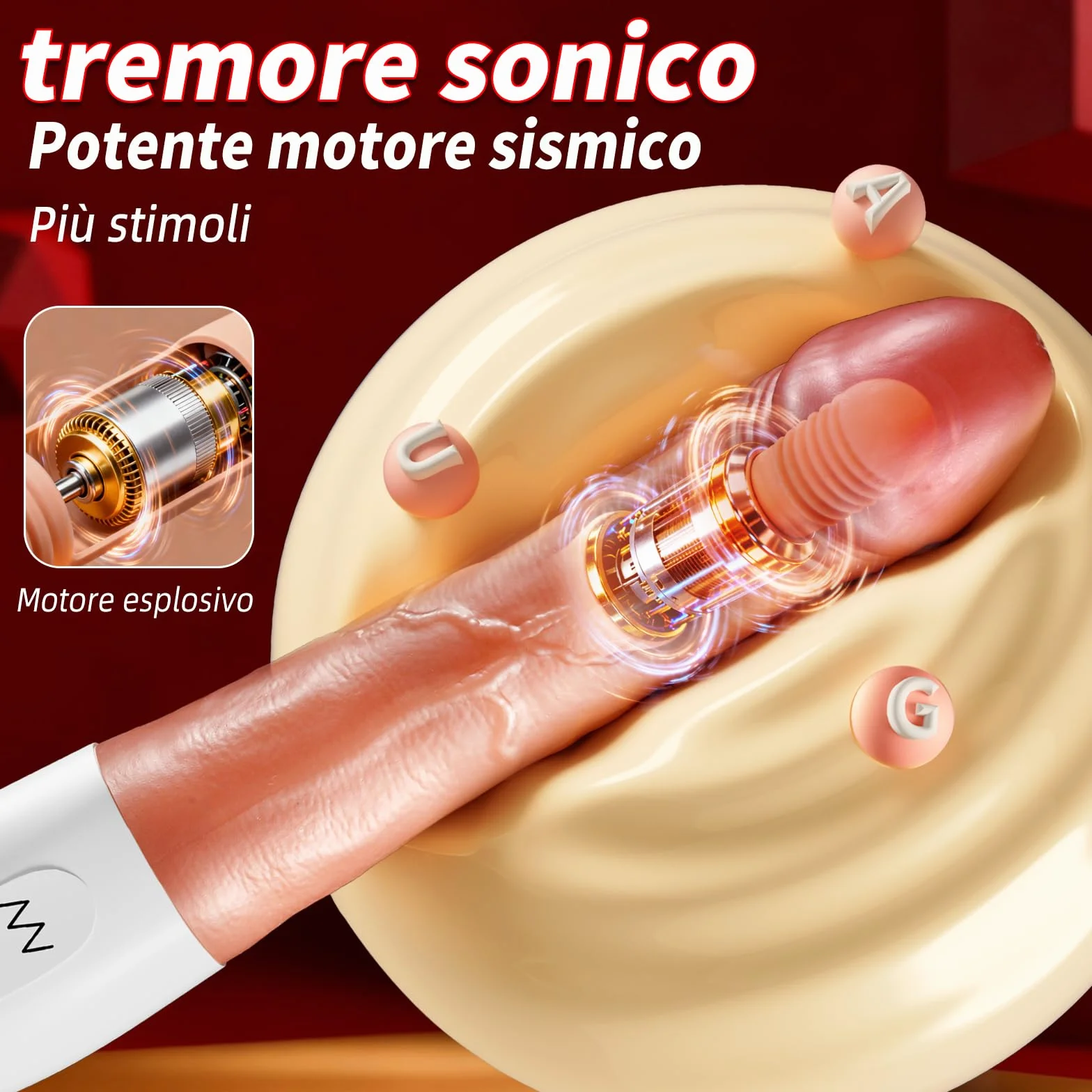 vibratoreper donna realistico dildo vibratore con 10 modalità di vibrazione. sexytoysys donna sessuale adatto alla stimolazione vaginale, anale, clitoridea, dei capezzoli e del pene