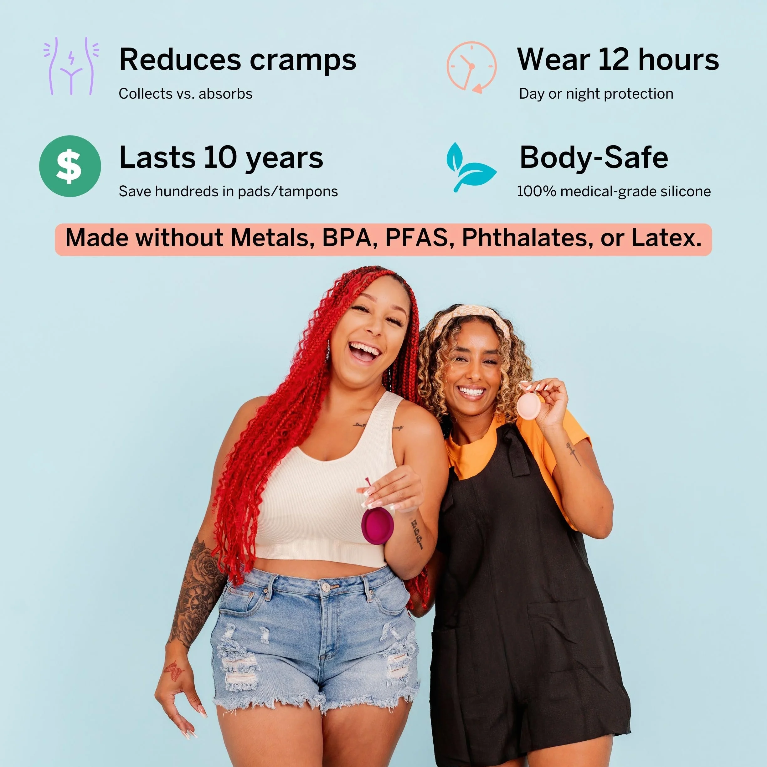 Pixie Kit 2 Dischi Mestruali con Applicatore – Silicone Grado Medico 100% Senza Metalli/Tossine – Inserimento e Rimozione Tipo Tampone – Capacità 5 e 7 Tamponi