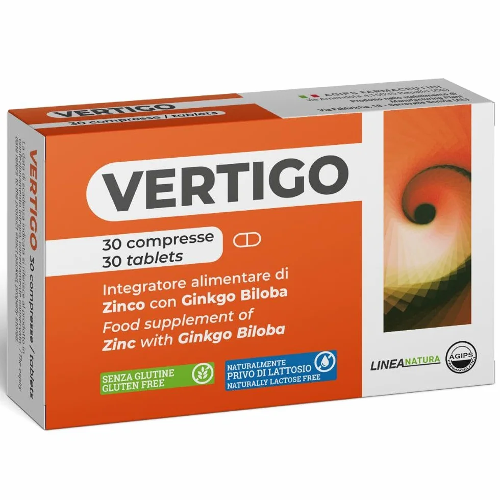 Vertigo Acufene Ronzio Orecchio Integratore Alimentare Zinco Ginkgo Biloba 30 compresse