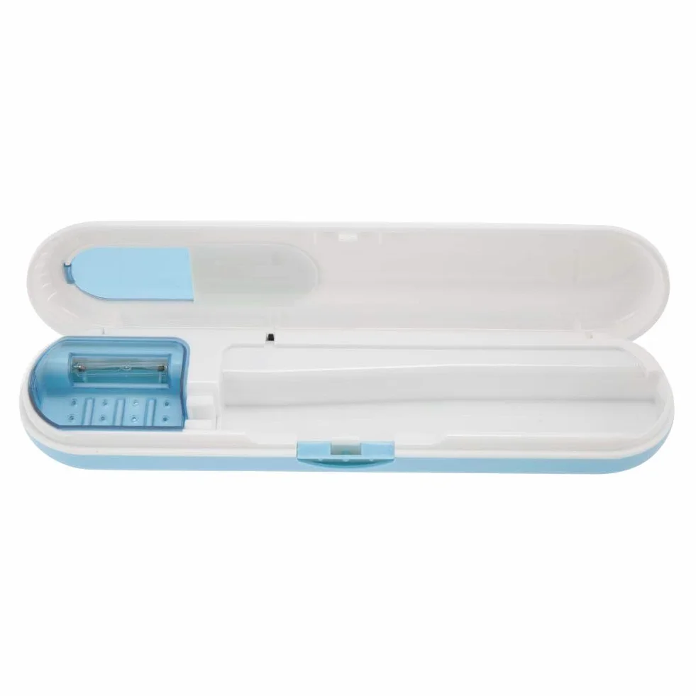 Detergente per spazzolini Porta spazzolini con Protezione dai Raggi UV, Sterilizzatore per Spazzolino da Denti, Porta Spazzolino Antibatterico UV, per sterilizzare Lo spazzolino da Denti(Blu)