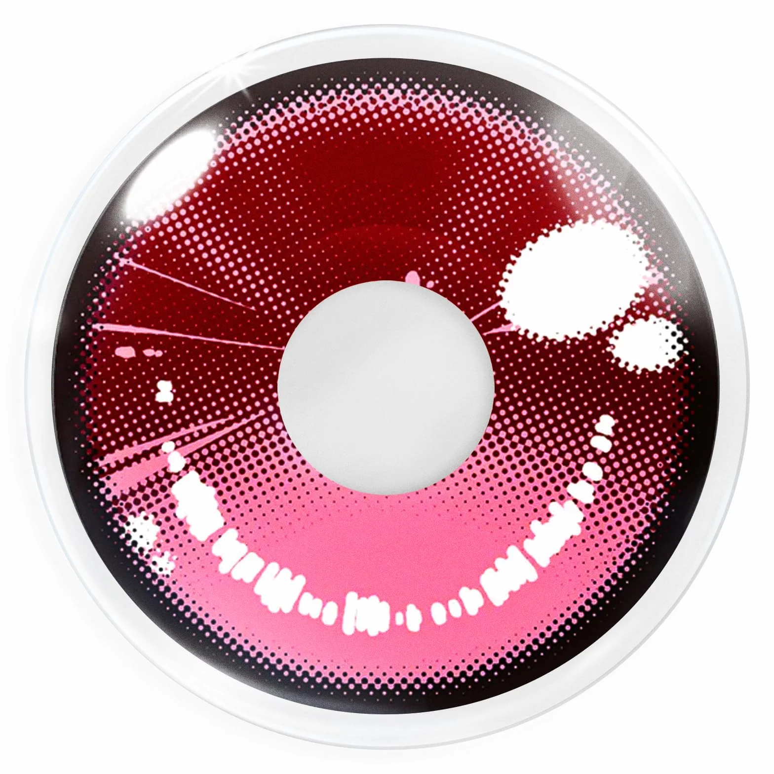 Meralens Lenti a Contatto Colorate 'Anime Arc 2 Pink' Cosplay Rosa senza Gradazione - 1 Coppia