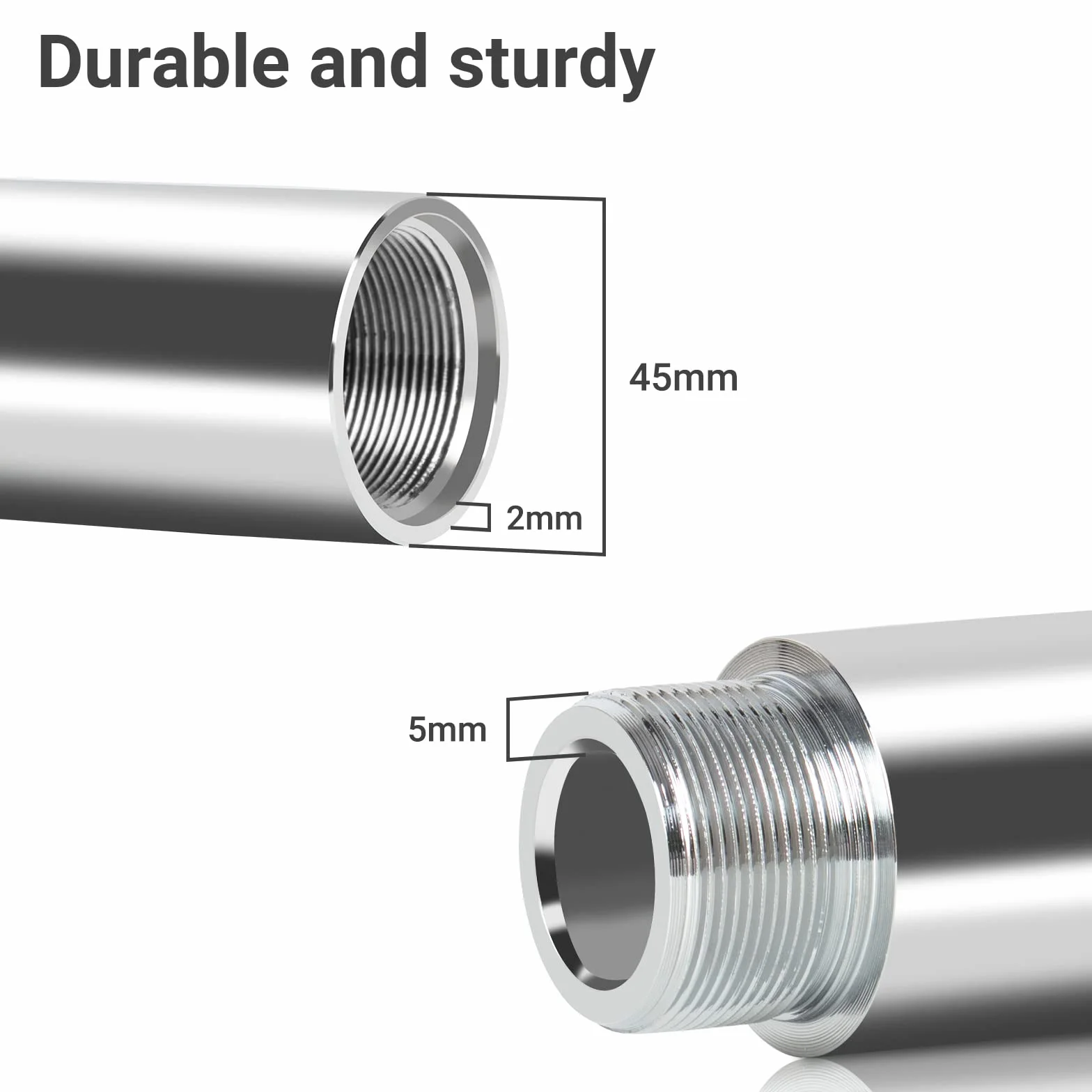 Leogreen 125mm Pole Dance Estensione, barra da pole dance, diametro 45 mm, altezza extra, accessori