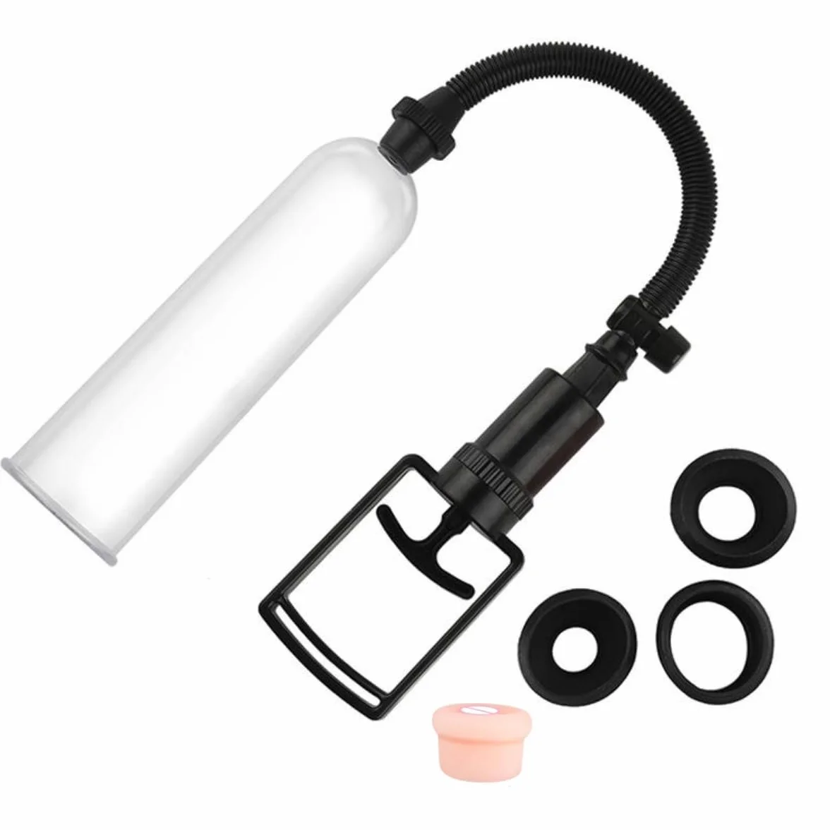 Accessorio per la presa per il fitness della parte inferiore del corpo degli uomini, ingranditore manuale, dispositivo a pressione d'aria con 3 manicotti di aspirazione - Y2