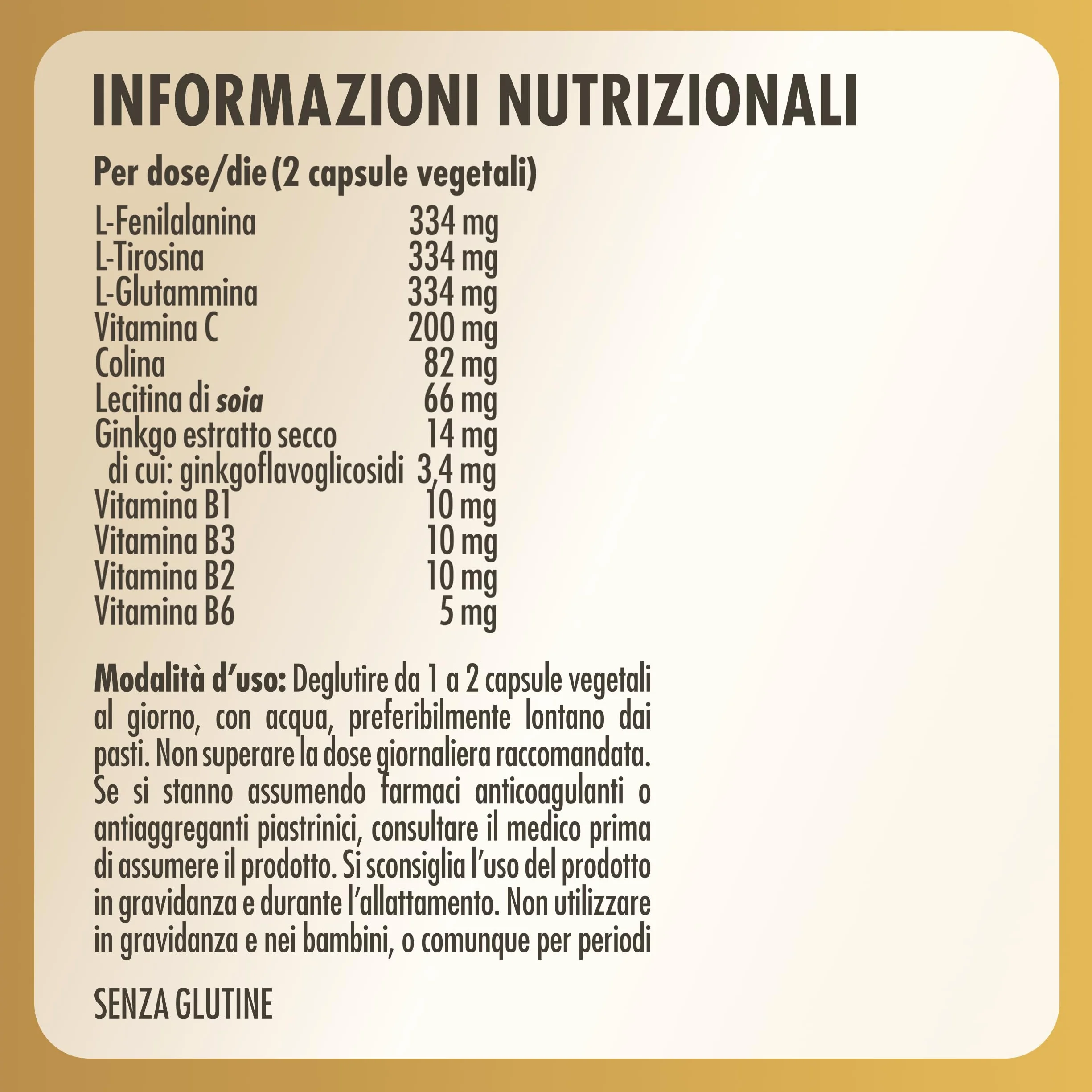 Solgar NEURO NUTRIENTS – Amminoacidi, vitamine del gruppo B e Ginkgo biloba, 30 capsule vegetali
