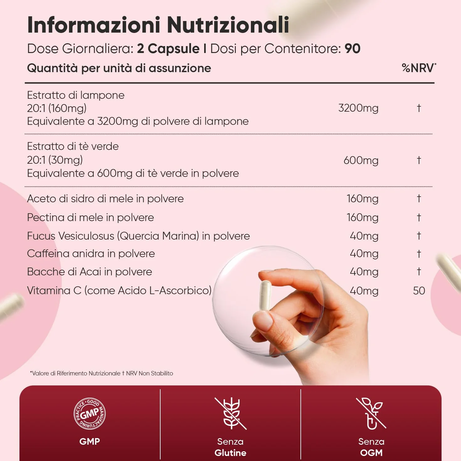 Chetoni Esogeni Plus 4280mg 180 Capsule Vegane, Estratto 20:1 Chetoni di Lampone Complex con Vitamina C, Aceto di Mele, Te Verde, Acai, Caffeina Anidra, Senza Glutine, OGM, UK