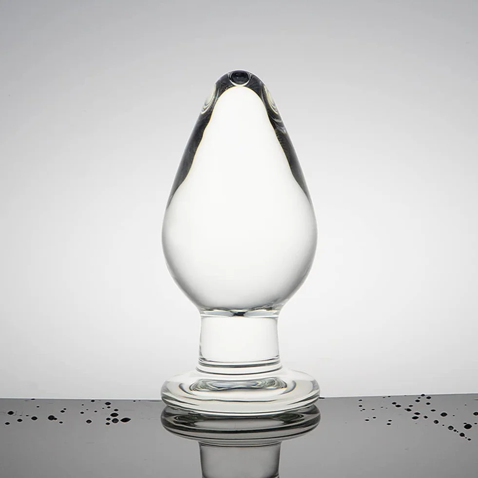 Plug Anale in Vetro Crystal Glass Plug Giocattolo Sessuale 10 * 4 cm Giocattolo Anale Principiante per Donne e Uomini Masturbazione Stimolazione del Punto G Plug Anali Giocattoli Sessuali