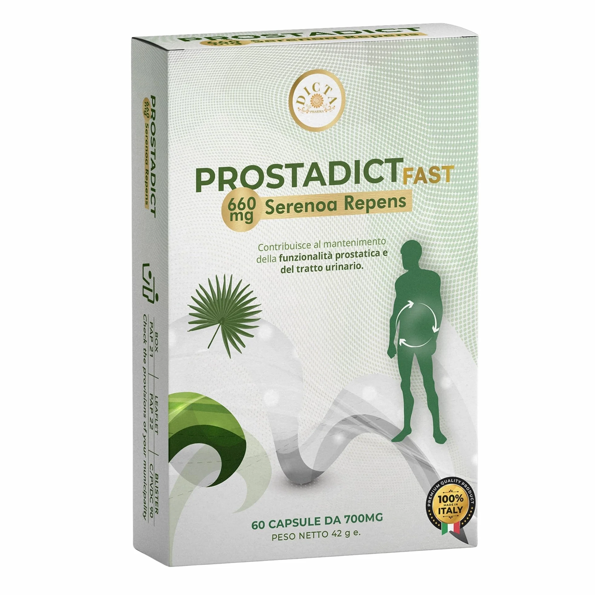 Serenoa Repens 660mg Saw Palmetto Integratore Prostata Uomo con Estratto di Epilobio, Ortica e Pygeum