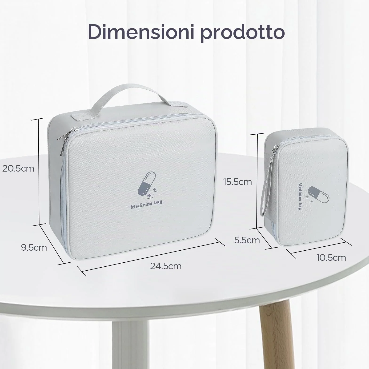 AiQInu Borsa Pronto Soccorso Viaggio 2 Pezzi Impermeabile Kit Medico Vuota Alta Capacità Portatile
