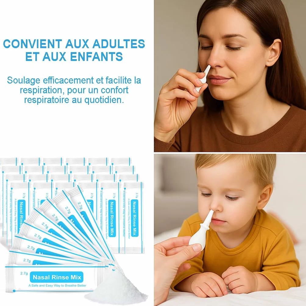Soluzione Fisiologica per Irrigazione Nasale 60 Bustine 2,7 g – Lavaggi Nasali Adulti e Bambini