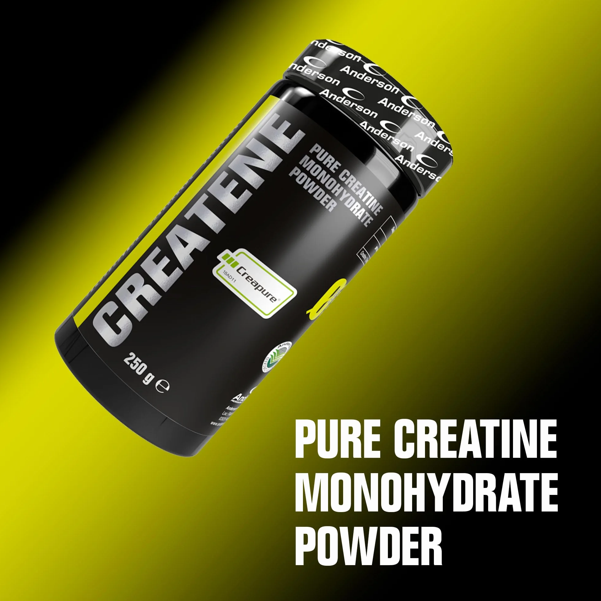 Anderson® Creatina Monoidrato 100% Creapure® 250 g - Pure Creatine Monohydrate Powder