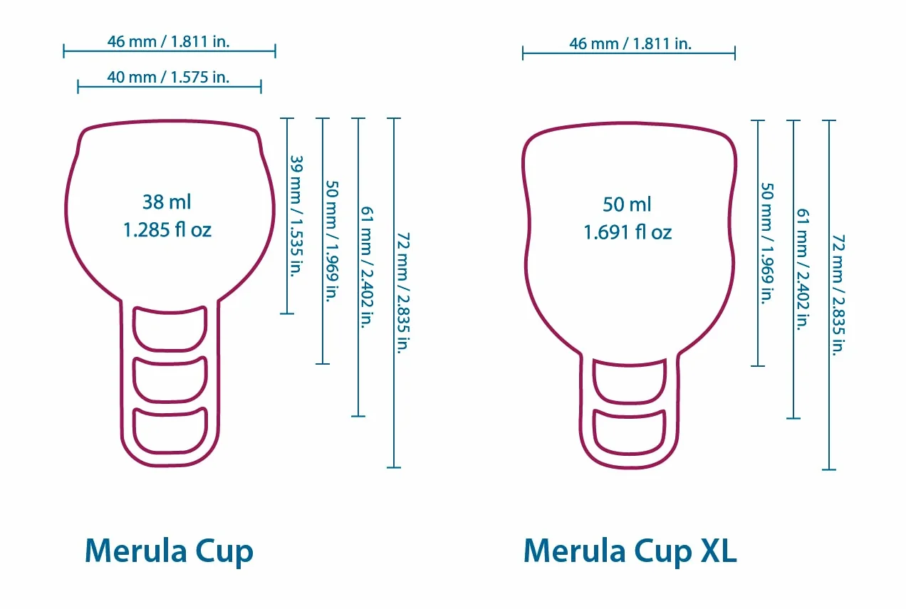Merula Cup XL galaxy (viola) – La coppetta mestruale per i giorni molto forti