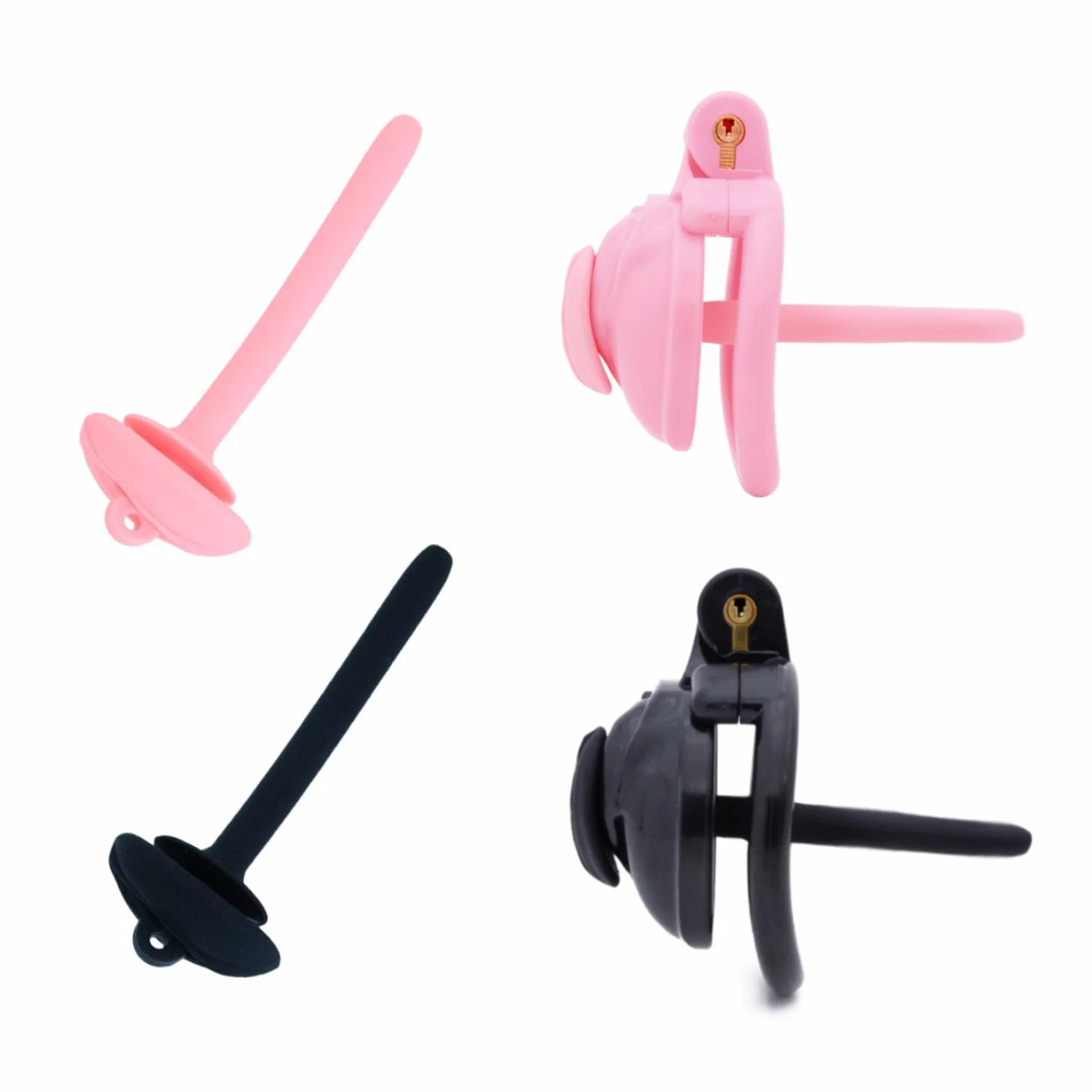 Gabbia Per Pene in Silicone Da 6 Mm Plug Per Pene Con Design Anti-sissy Dilatatore Uretrale Catetere Giocattolo Sessuale Estremo Per Uomini (Pink)