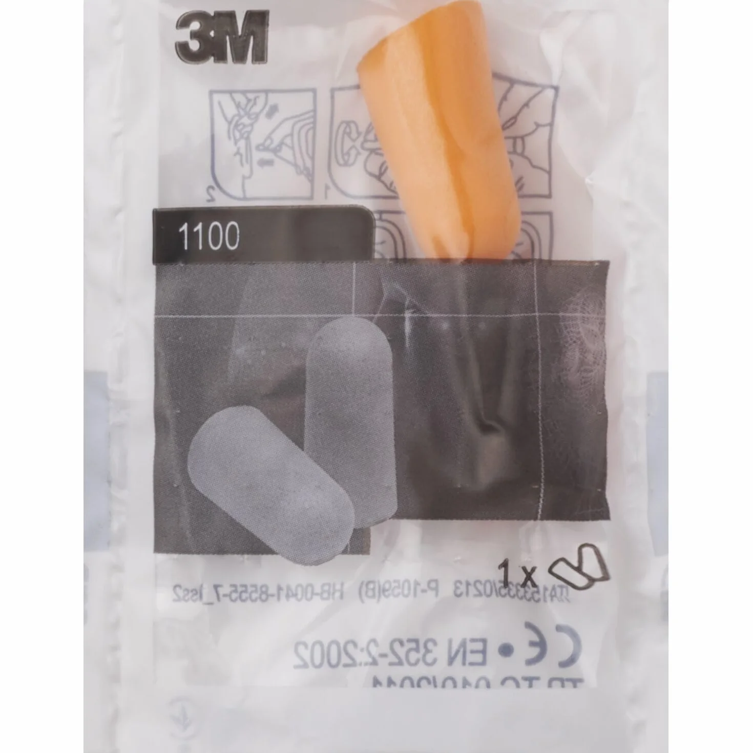 3M 1100 Tappi per orecchie arrotolabili in schiuma, 200 pezzi