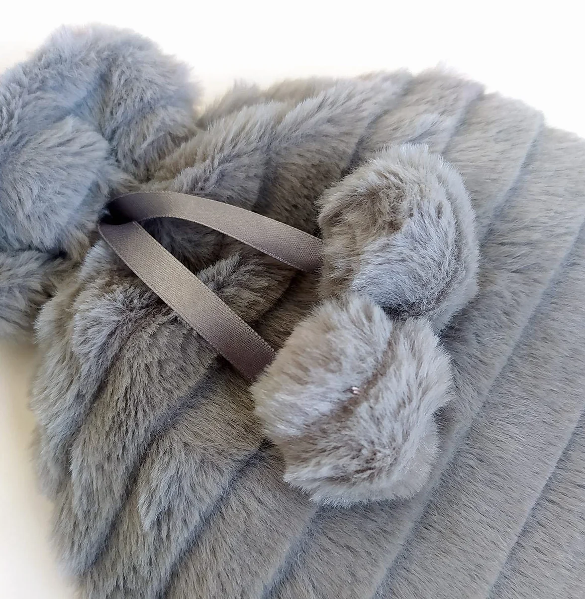 Borsa Termica a Semi per Microonde. Copertura in Peluche Rimovibile e Profumata alla Lavanda - Cuscino termico Riscaldante Lavabile per Dolore o Riscaldare il Letto (grigio)