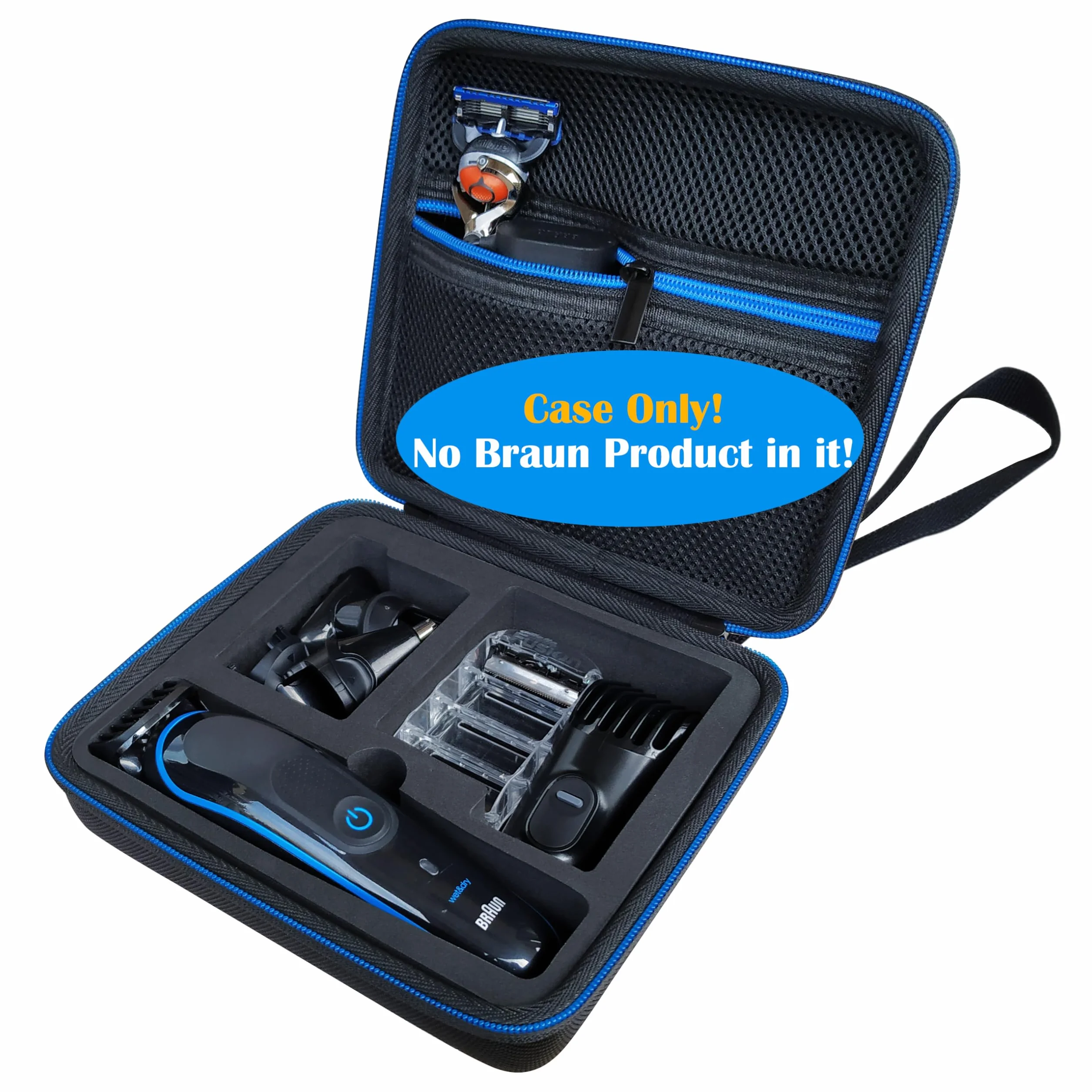 LAVSS Borsa Compatibile con Braun MGK BT Series MGK5410 MGK3441 7491 MGK5080 5380 5245 5060 MGK3085 3080 3221 3242 Braun BT7240 ecc Multigrooming Set Contenitore Envoltura Astuccio Custodia Trasporto
