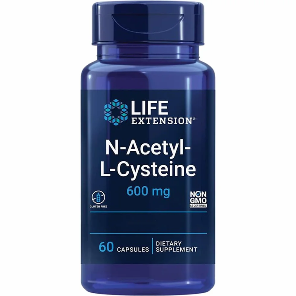 Life Extension N-Acetyl-Cysteine (NAC) 600mg Depot 60 Capsule vegane