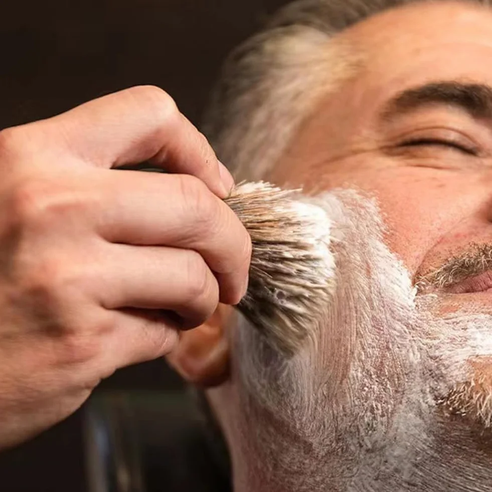 Set di pennelli da barba,Kit da barba 3 in 1 per uomo Spazzola per barba con supporto Porta rasoio e ciotola da barba per i regali della festa del papà