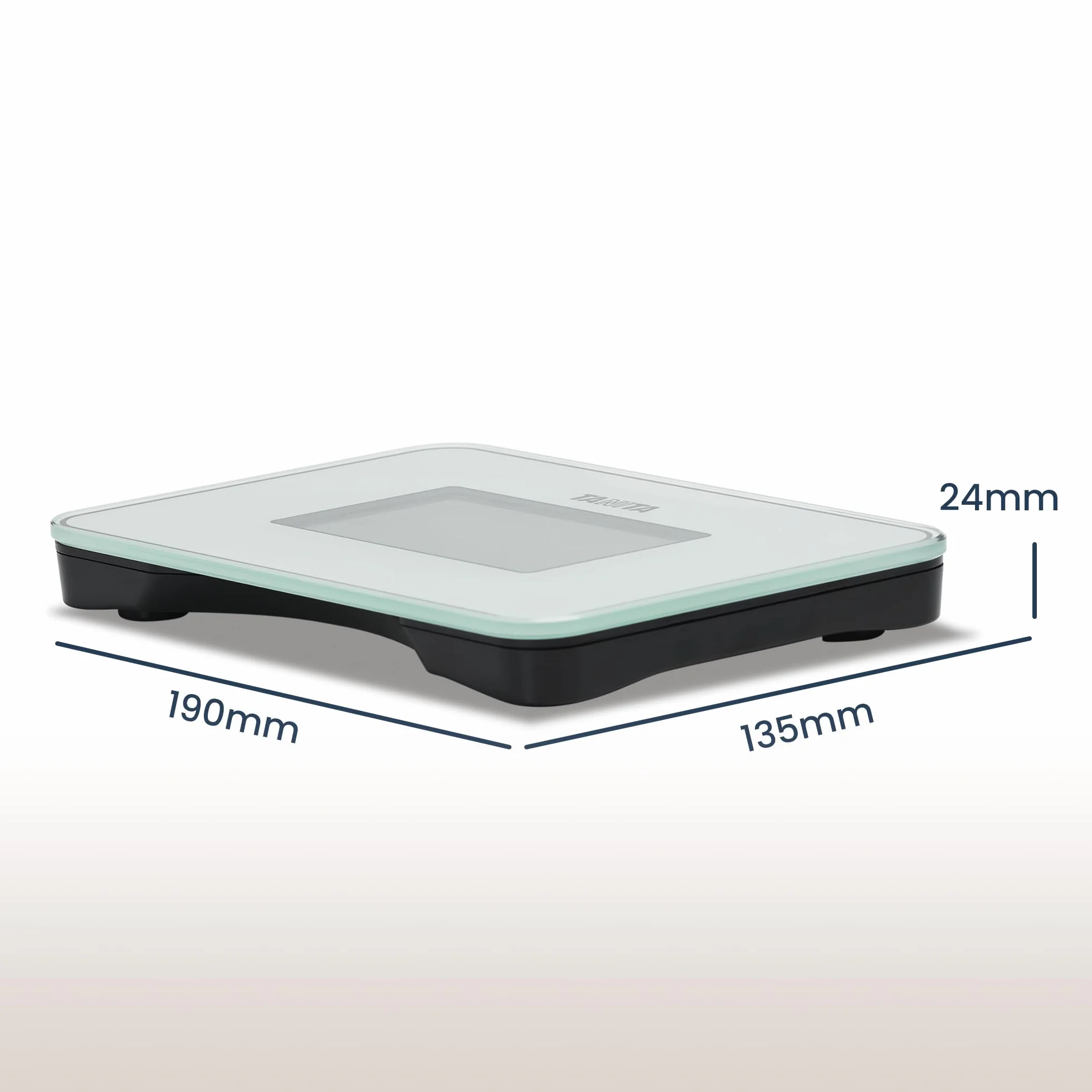 TANITA HD-386 La Bilancia da Bagno Digitale più Piccola al Mondo, Facile da Trasportare, Colore Bianco Perla