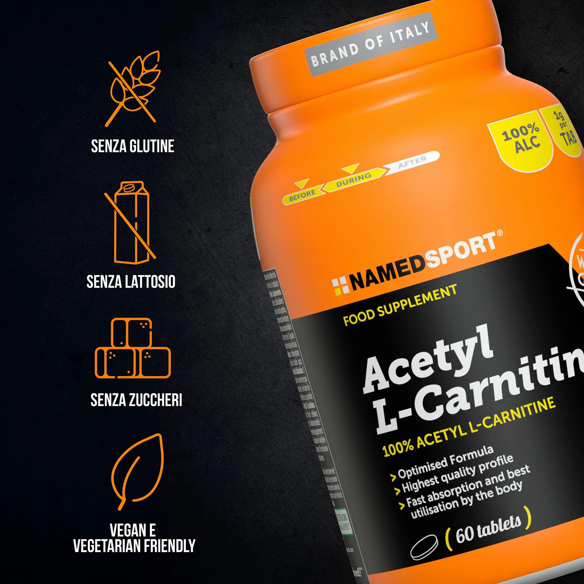 NAMEDSPORT SUPERFOOD Acetil L-Carnitina Compresse 60 Cpr 86 g