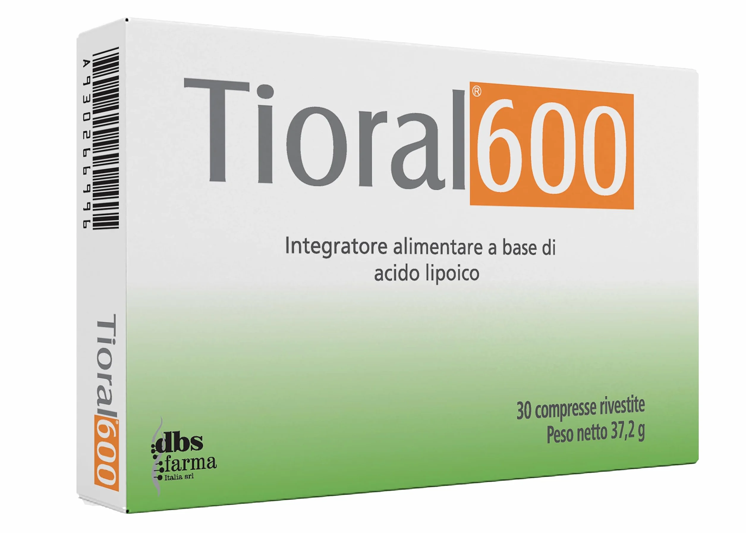 TIORAL 600 Acido Alfa Lipoico 600 mg Integratore 30 Compresse Made in Italy