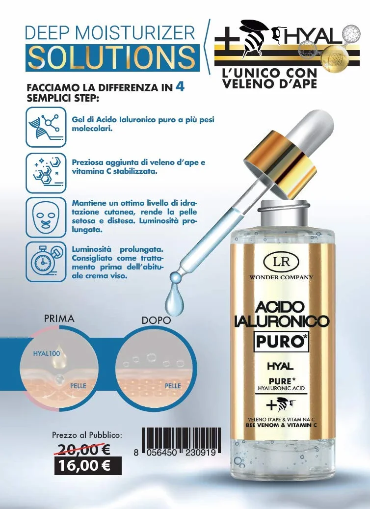 Wonder Company HYAL kwas hialuronowy żel z jadem pszczelim i witaminą C 30 ml