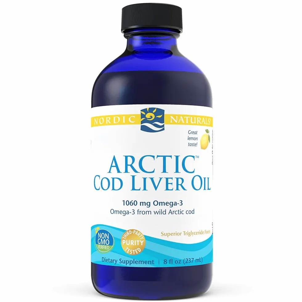 Nordic Naturals Olio di fegato di merluzzo artico 1060 mg Omega-3 EPA DHA Gusto limone 237 ml
