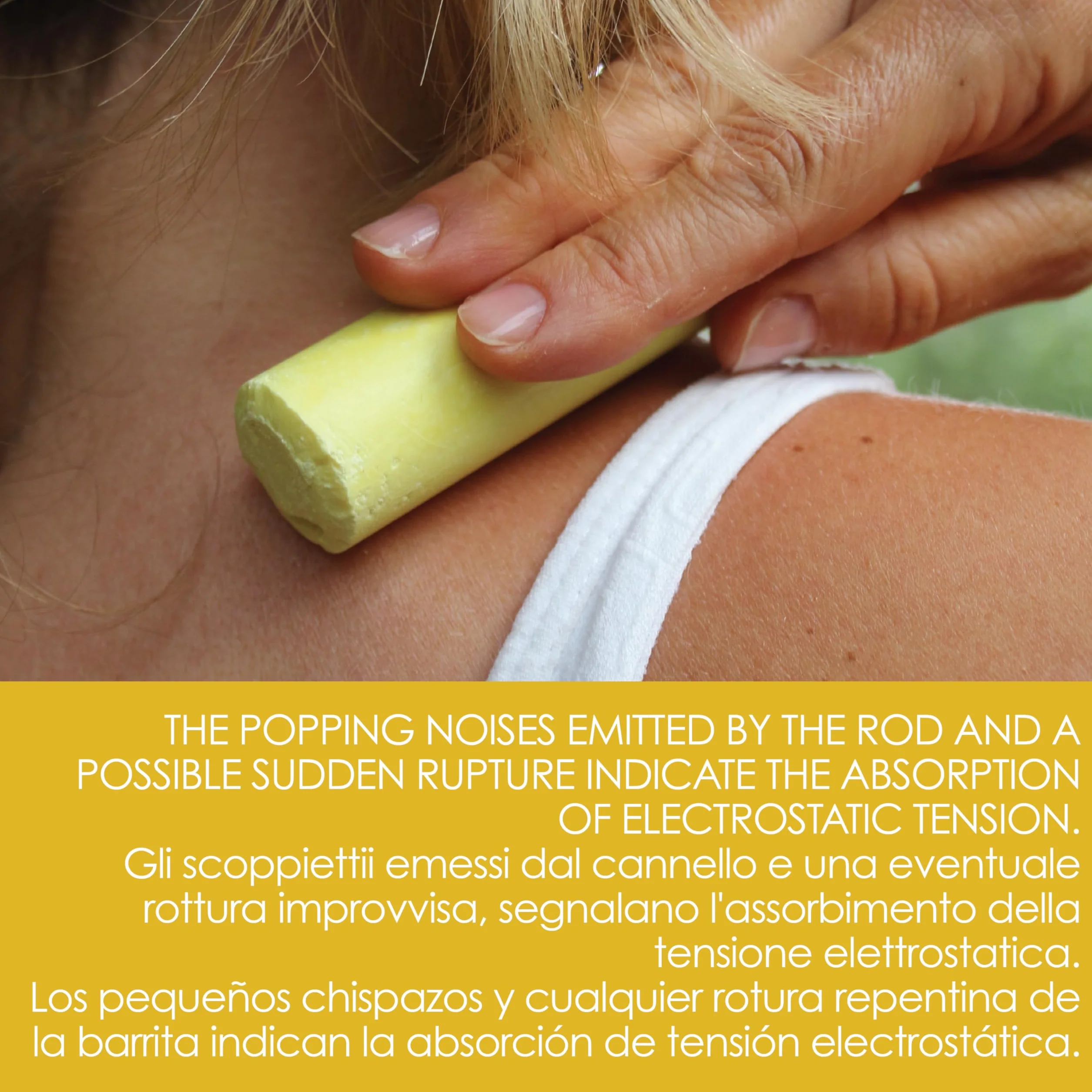 LYNPHA VITALE Cannelli Zolfo Puro per Massaggio Cervicale e Muscolare – 3 Barrette Naturali per Tensione, Contratture e Fastidi Muscolari, Rimedio Antico