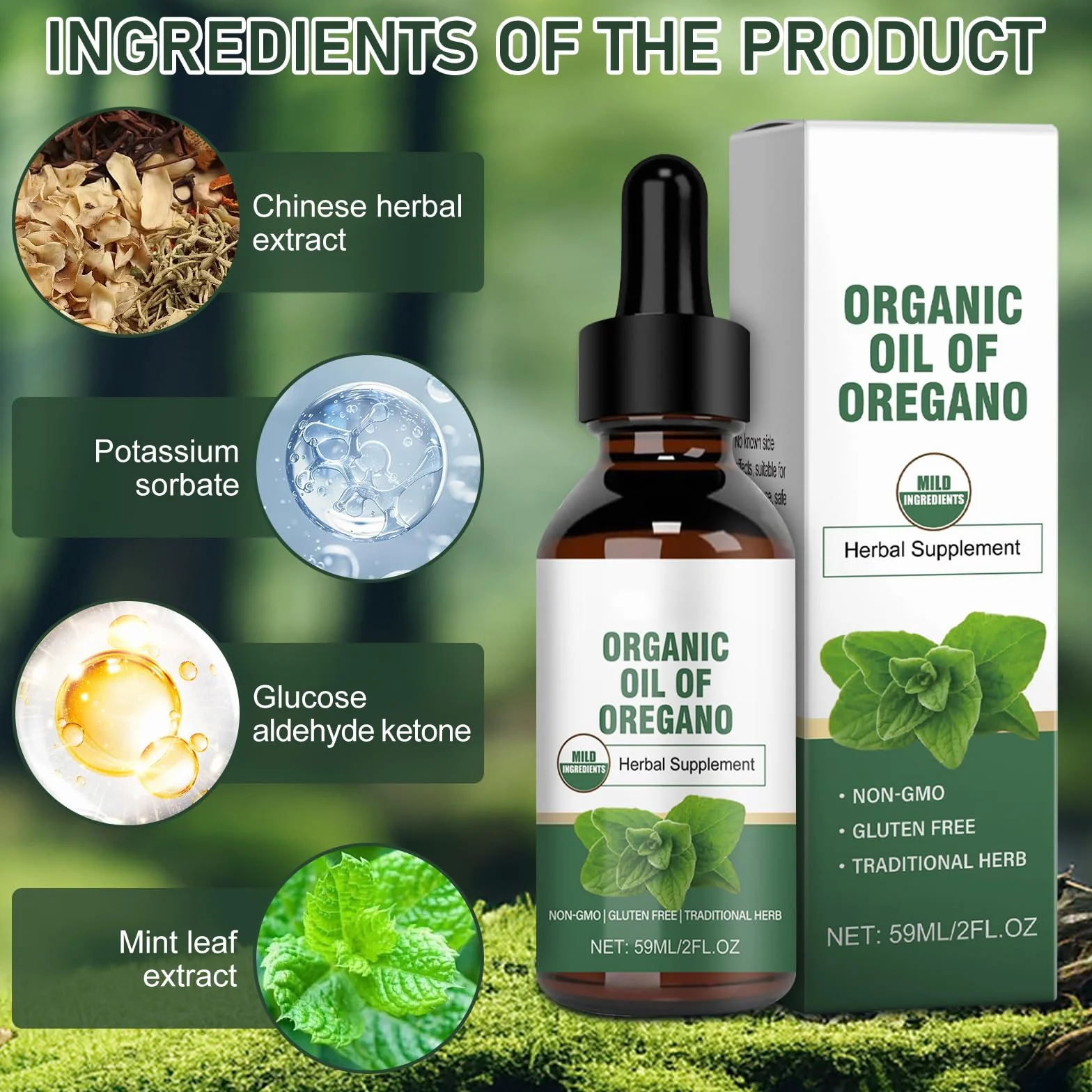 Olio di origano biologico 59 ml per bambini e adulti