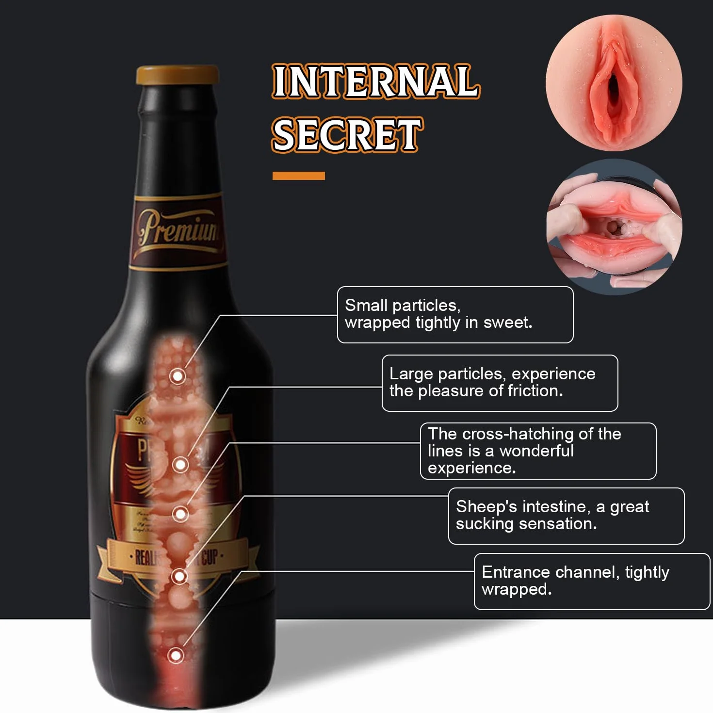 P9- Prodotti Rilassanti per Uomo con Bottiglie di Birra Squisiti e Interessanti Ṽagiṉe in Silicone ṝeale Ḿâsṯurbṯöre uṑmo Mầsturbatǒte T𝚘ils D𝚘nna Masturầzi𝚘ne Rêalistic𝚘 Uòmo Püssycầt T𝚘ys