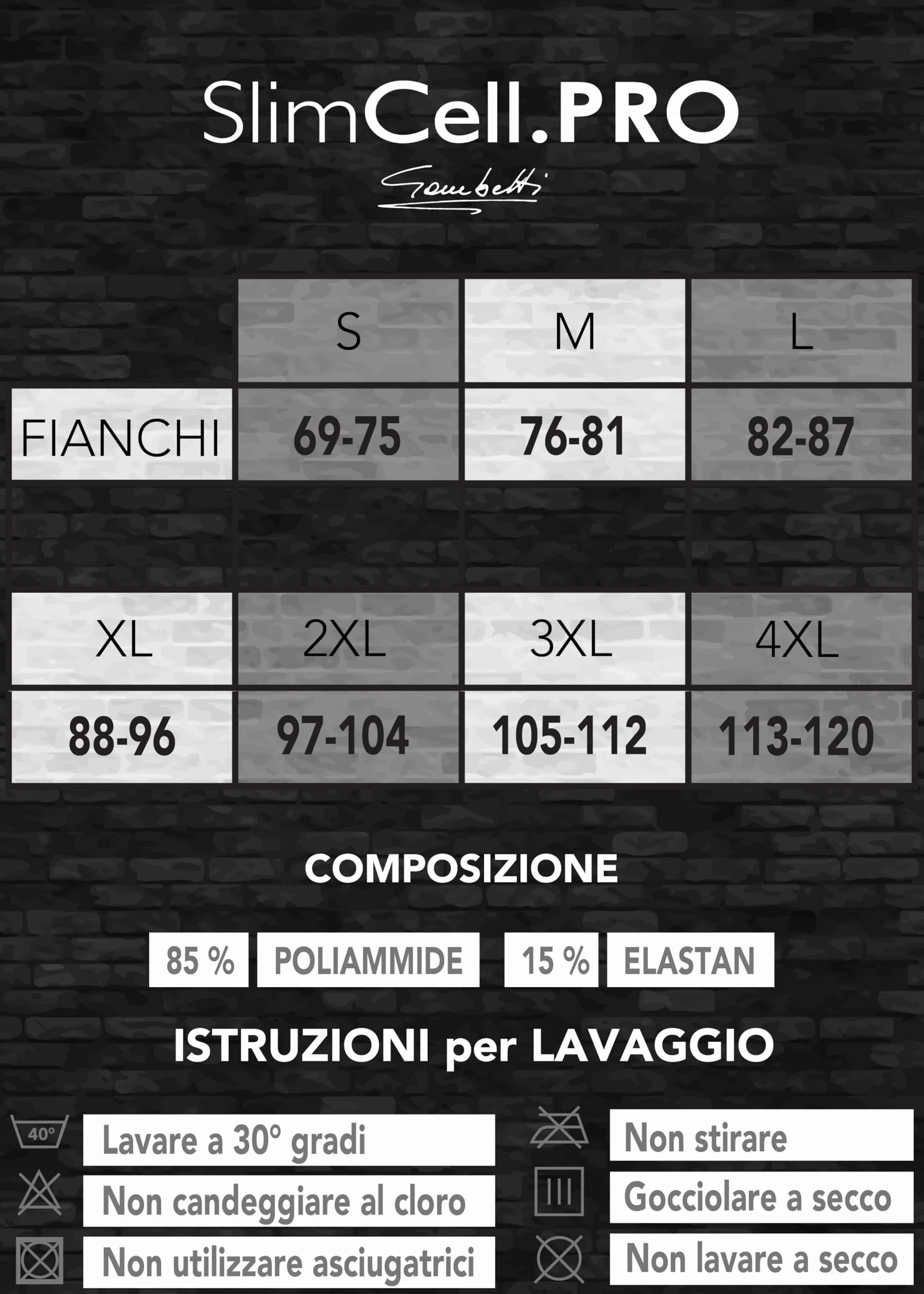 SLIMCELL Gambetti Pancera Contenitiva Uomo Modellante - Microfibra Traspirante Senza Cuciture, Fascia Addominale Dimagrante Pancia Piatta, Effetto Massaggiante 3D Invisibile - Made in Italy