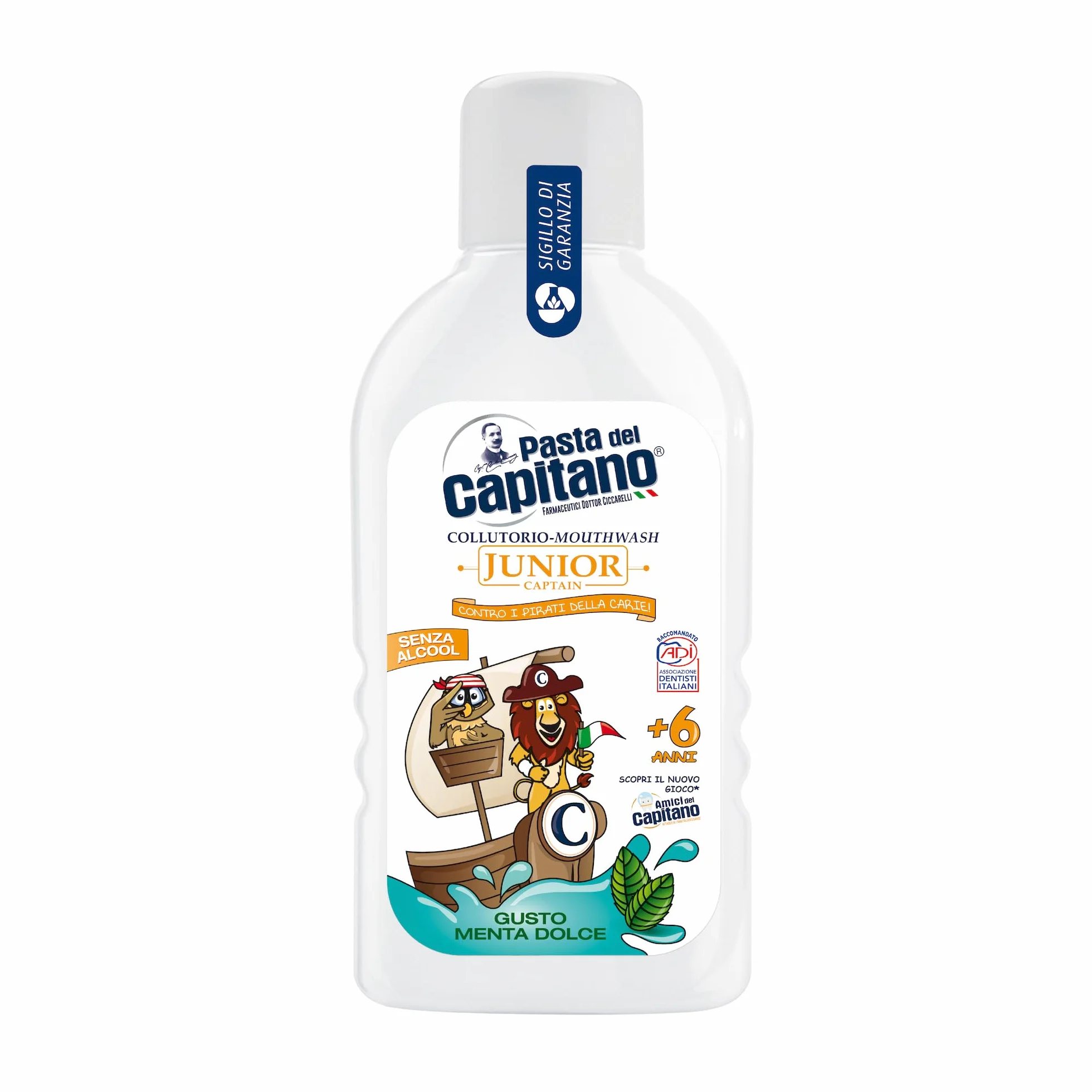 Pasta del Capitano Collutorio Junior Menta Dolce Senza Alcool 400 ml